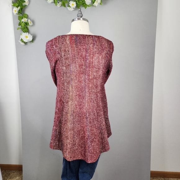 Max Edition Maroon Sweater Long Womens Sz Large - Picture 7 of 8